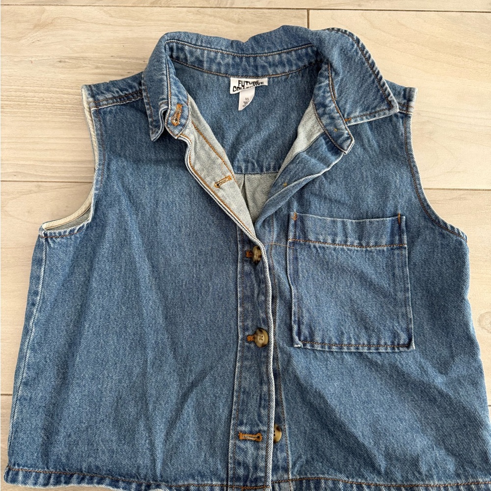 Denim Sleeveless Vest
